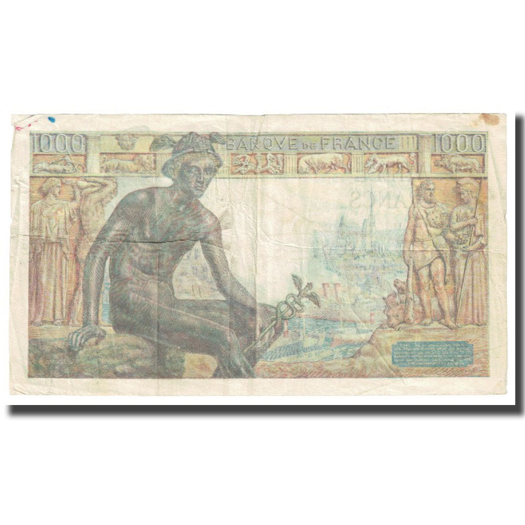 Francia, 1000 Francs, Déesse Déméter, 1943, P. Rousseau and R. Favre-Gilly