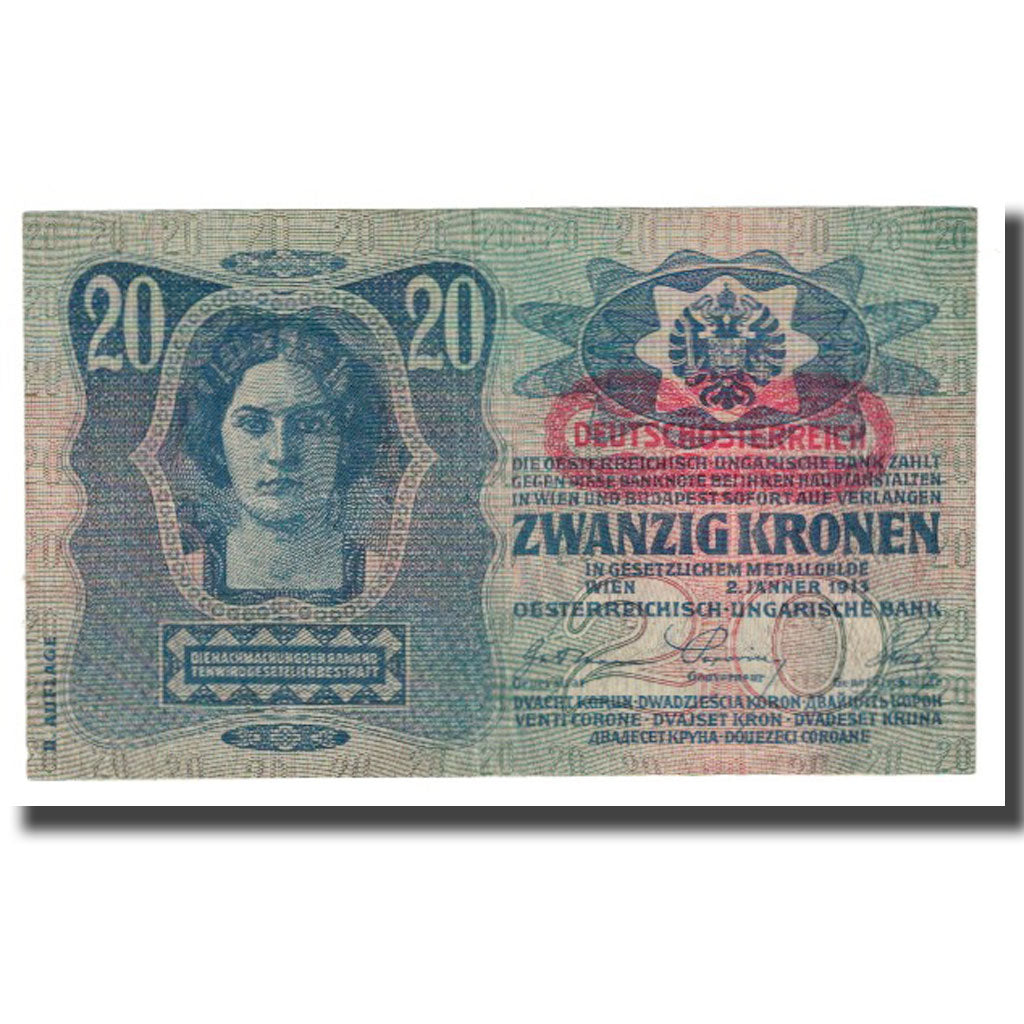 Banknote, Hungary, 20 Korona, 1913, 1913-01-02, KM:23, UNC(63)