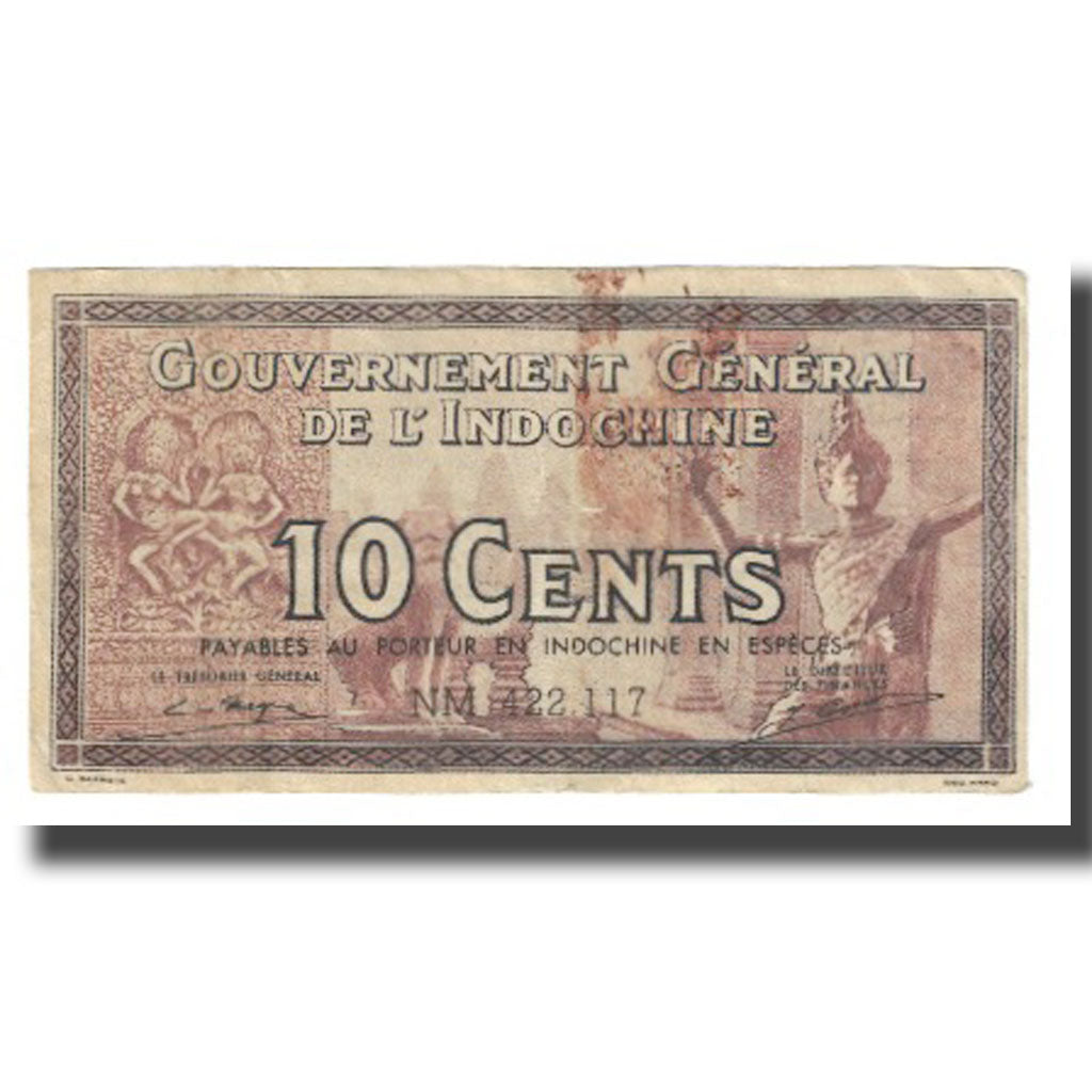 Banknote, FRENCH INDO-CHINA, 10 Cents, Undated (1939), KM:85a, VF(20-25)