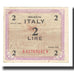 Biljet, Italië, 2 Lire, 1943, KM:M11a, TTB