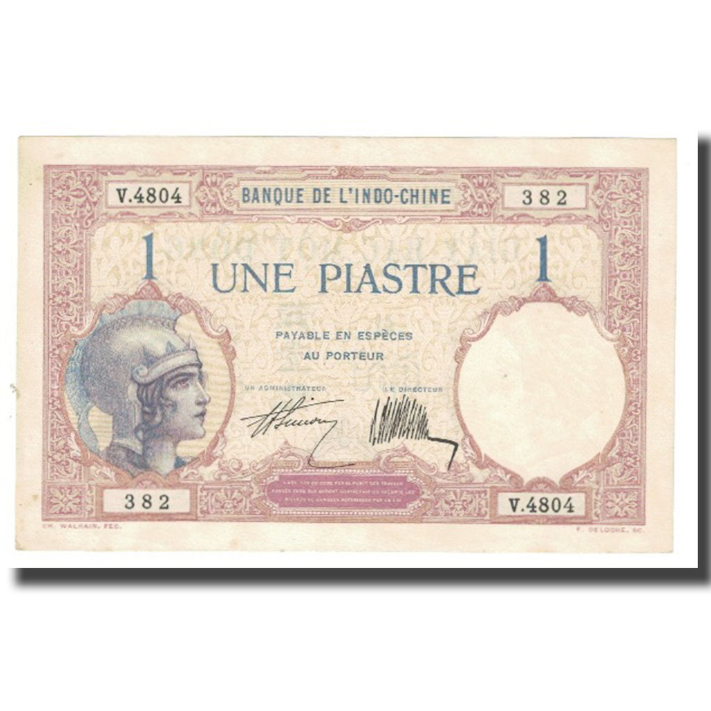 Banknote, FRENCH INDO-CHINA, 1 Piastre, KM:48a, EF(40-45)