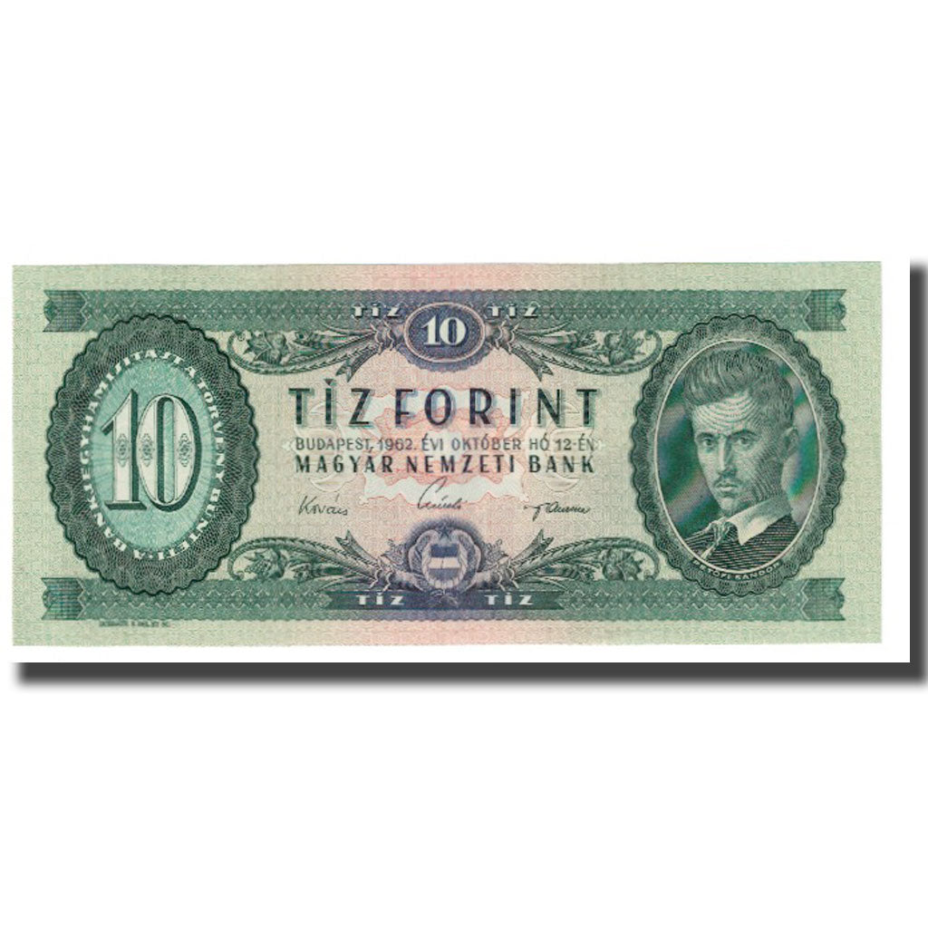 Banknote, Hungary, 10 Forint, 1962, 1962-10-12, KM:168c, UNC(65-70)