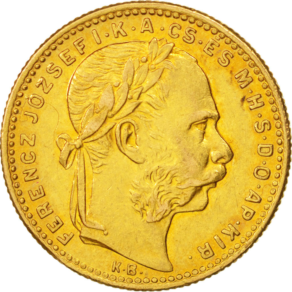 Ungarn, Franz Joseph I, 8 Forint 20 Francs, 1888, Kormoczbanya, AU(50-53), KM467