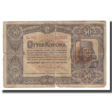 Banconote, Ungheria, 50 Korona, 1920, 1920-01-01, KM:62, B+