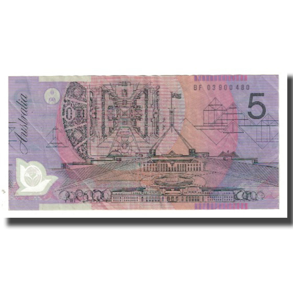 Nota, Austrália, 5 Dollars, KM:57e, EF(40-45)