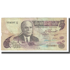 Banknote, Tunisia, 5 Dinars, 1973, 1973-10-15, KM:71, VF(20-25)