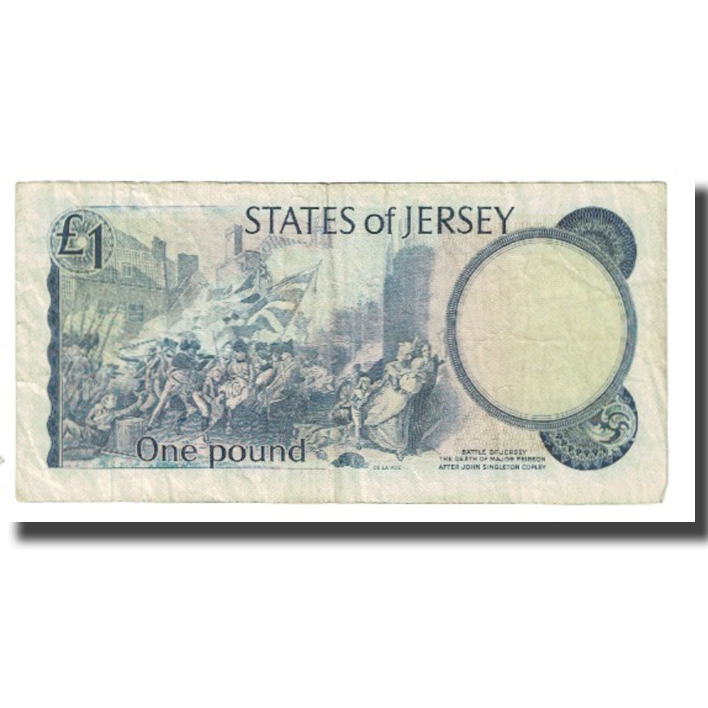 Biljet, Jersey, 1 Pound, KM:11a, TB