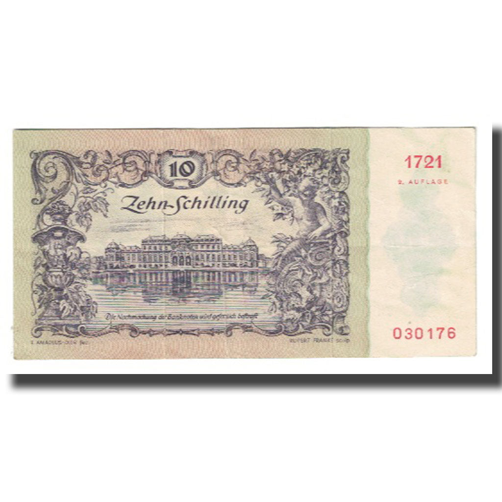 Banknote, Austria, 10 Schilling, 1950, 1950-01-02, KM:128, EF(40-45)