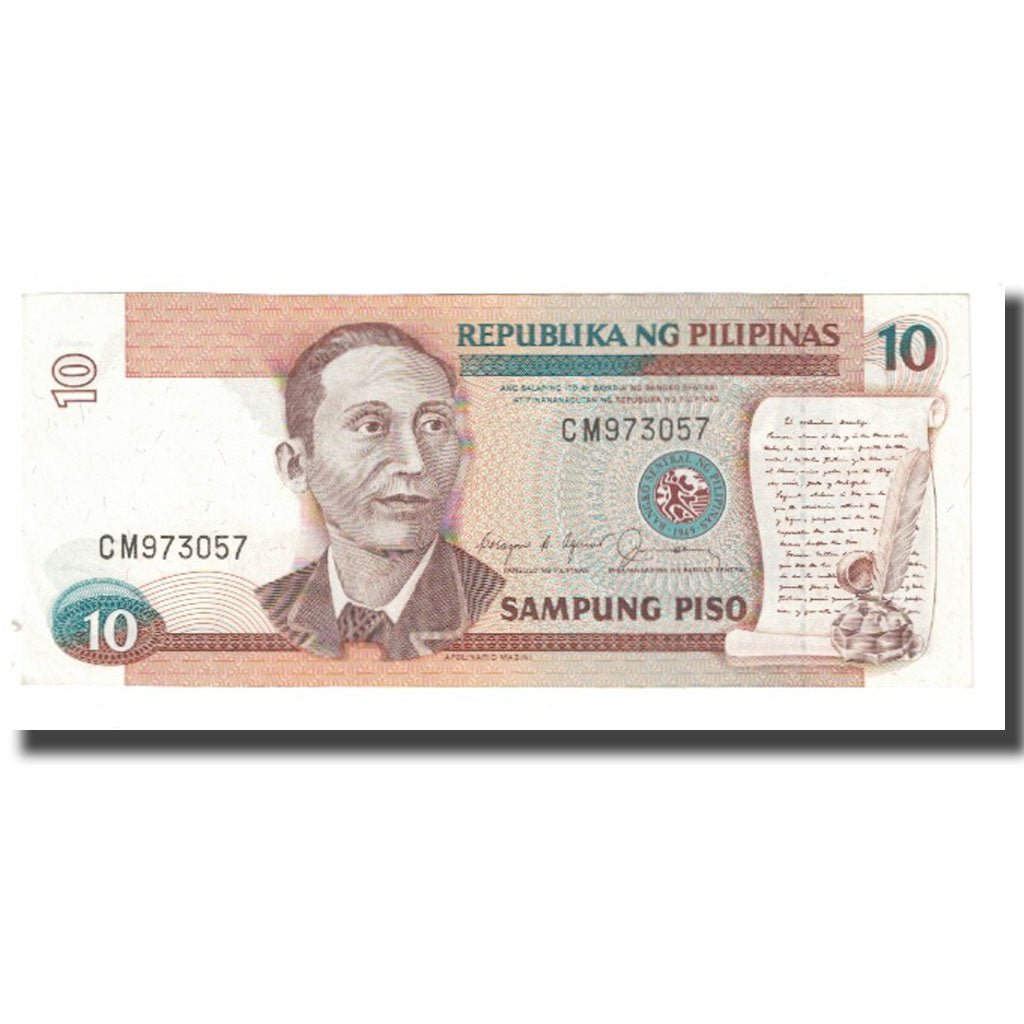 Banknote, Philippines, 10 Piso, KM:169b, UNC(65-70)