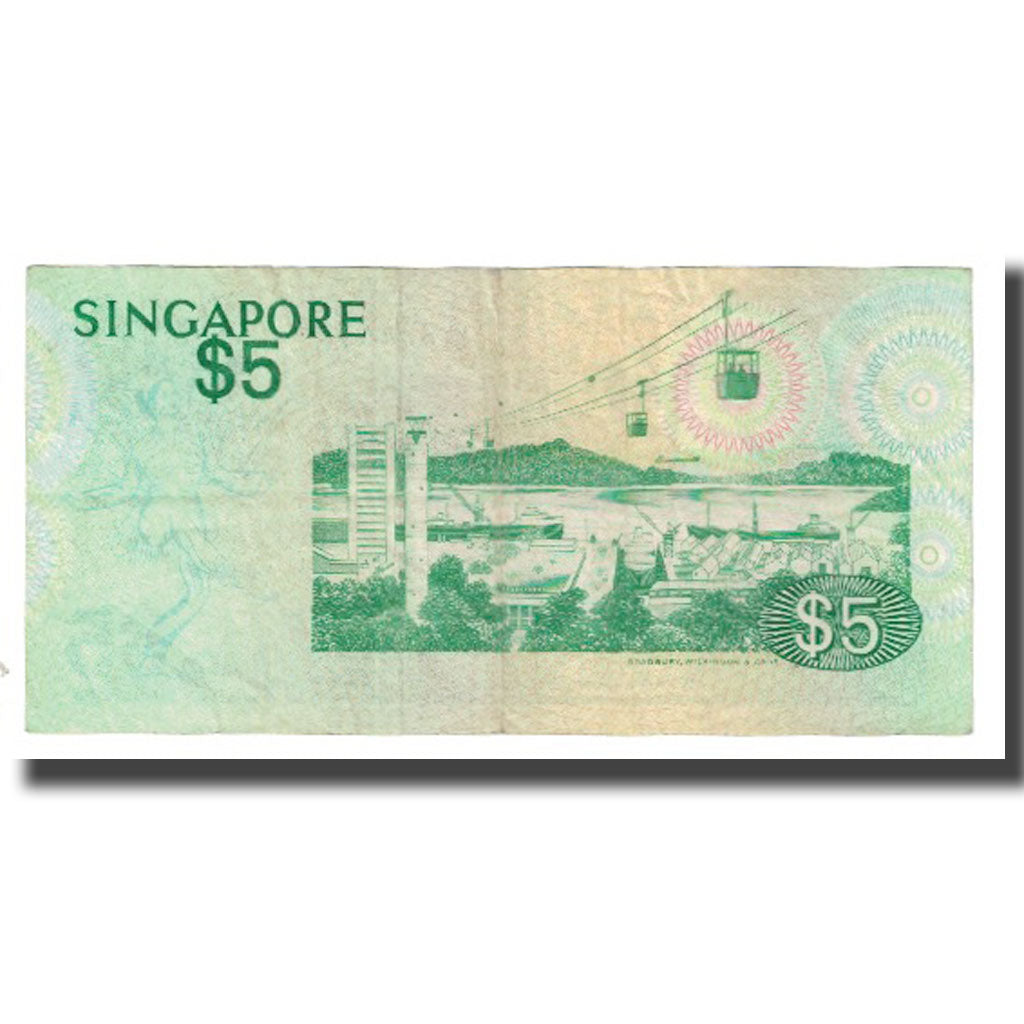 Billete, 5 Dollars, Singapur, KM:10, MBC