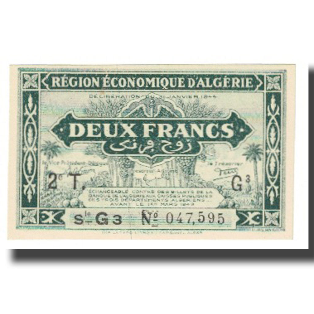 Banknote, Algeria, 2 Francs, 1949, 1949-03-01, KM:102, UNC(63)