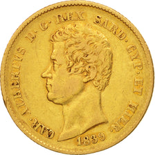 Coin, ITALIAN STATES, SARDINIA, Carlo Alberto, 20 Lire, 1839, Torino, EF(40-45)
