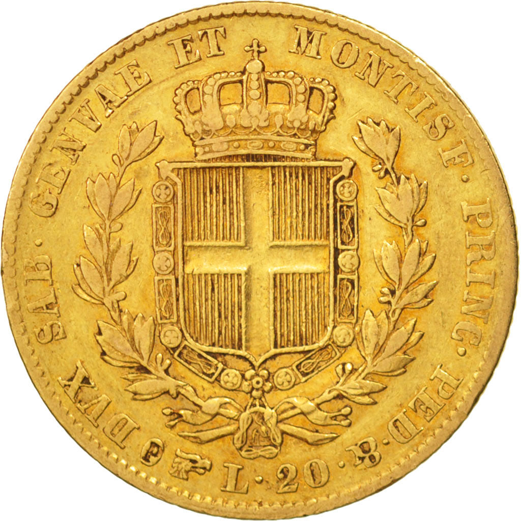 Coin, ITALIAN STATES, SARDINIA, Carlo Alberto, 20 Lire, 1839, Torino, EF(40-45)