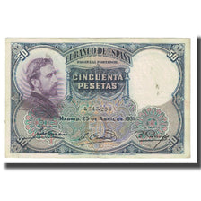 Banknote, Spain, 50 Pesetas, 1931, 1931-04-25, KM:82, EF(40-45)