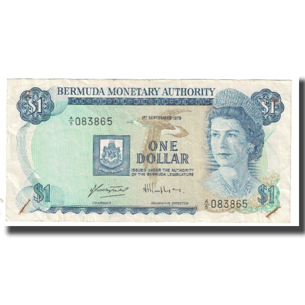 Banknote, Bermuda, 1 Dollar, 1979, 1979-09-01, KM:28b, EF(40-45)