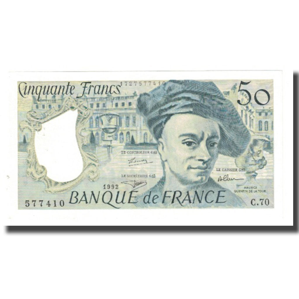 France, 50 Francs, Quentin de La Tour, 1992, STROHL TRONCHE DENTAUD, UNC(63)