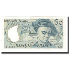 France, 50 Francs, Quentin de La Tour, 1991, STROHL TRONCHE DENTAUD, AU(55-58)