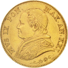 Munten, Italiaanse staten, PAPAL STATES, Pius IX, 20 Lire, 1866, Roma, ZF, Goud