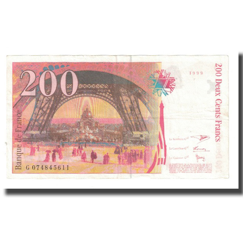 France, 200 Francs, Eiffel, 1999, BRUNEEL, BONARDIN, VIGIER, EF(40-45)