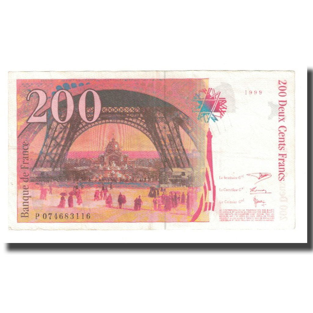 Francia, 200 Francs, Eiffel, 1999, BRUNEEL, BONARDIN, VIGIER, BB, Fayette:75.5