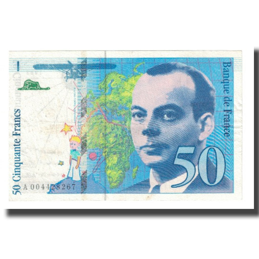 Frankrijk, 50 Francs, St Exupéry, 1992, D.Bruneel-J.Bonnardin-Y.Barroux, TTB