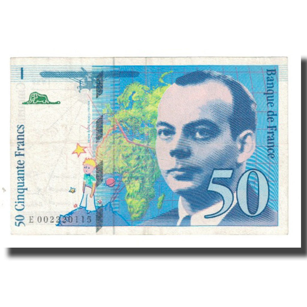 Frankrijk, 50 Francs, St Exupéry, 1992, D.Bruneel-J.Bonnardin-Y.Barroux, TTB