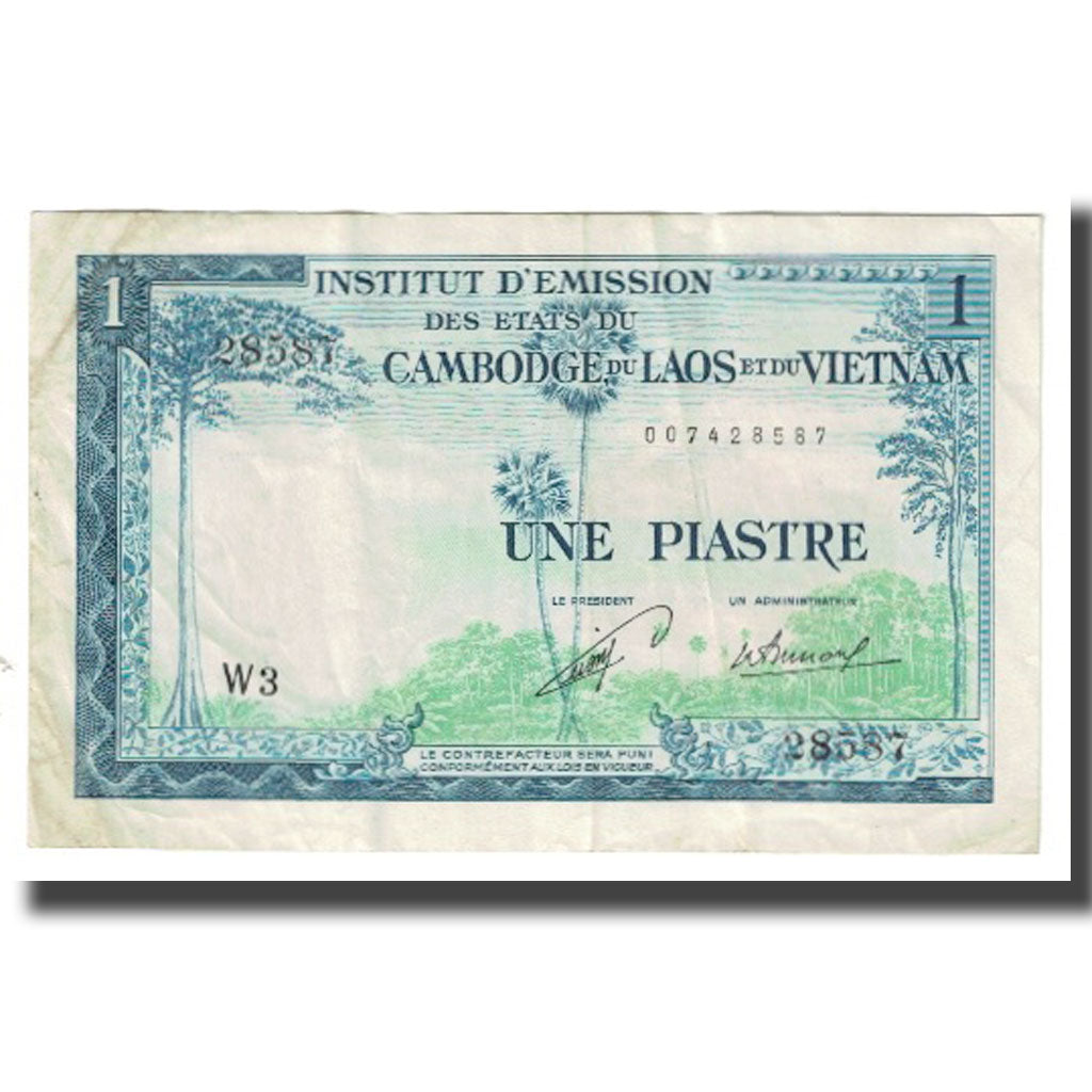 Banknote, FRENCH INDO-CHINA, 1 Piastre = 1 Dong, KM:105, EF(40-45)