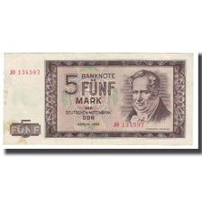 Billet, République démocratique allemande, 5 Mark, 1964, KM:22a, TTB