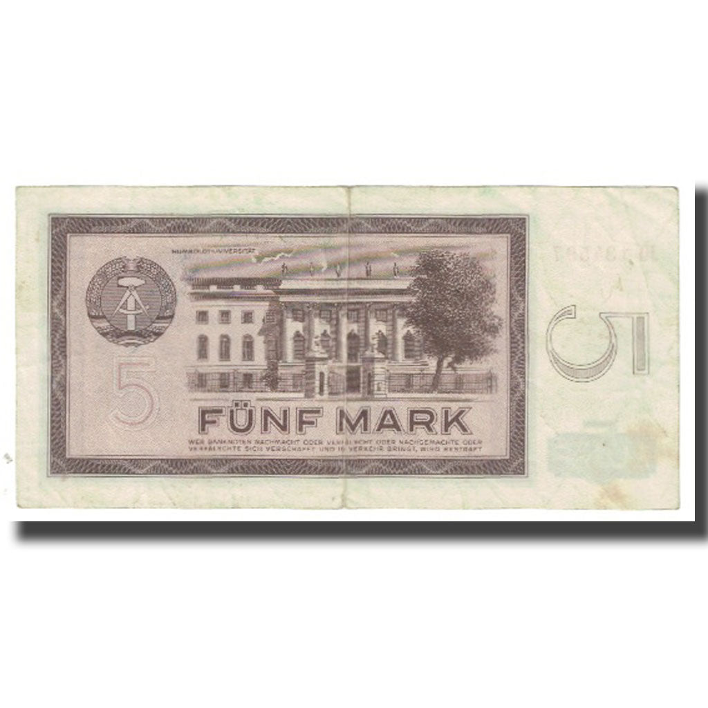 Banknote, Germany - Democratic Republic, 5 Mark, 1964, KM:22a, EF(40-45)