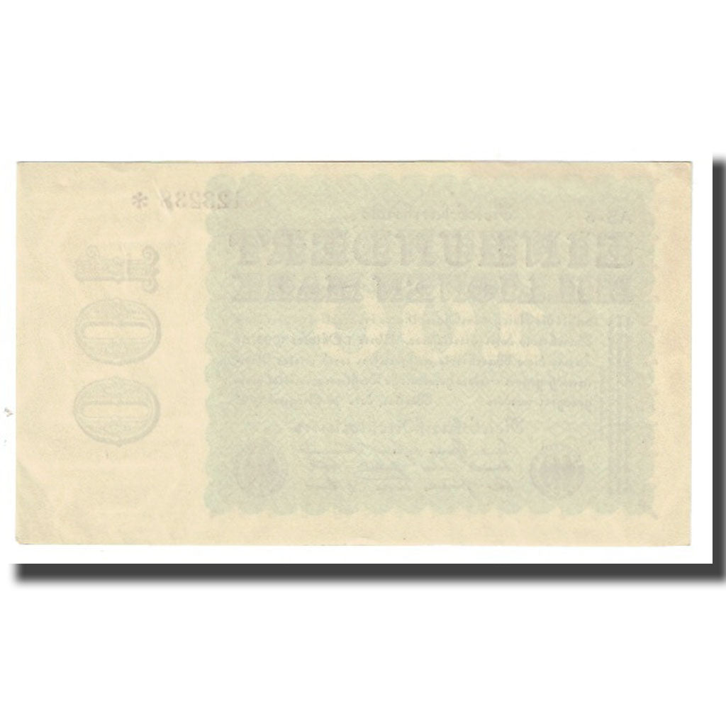 Banknote, Germany, 100 Millionen Mark, 1923, 1923-08-22, KM:107b, AU(55-58)