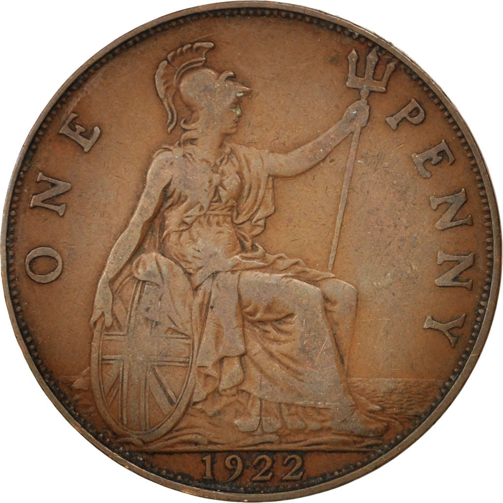 Great Britain, George V, Penny, 1922, EF(40-45), Bronze, KM:810