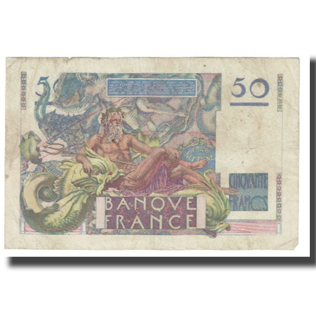 France, 50 Francs, Le Verrier, 1946, P. Rousseau and R. Favre-Gilly, 1946-05-16