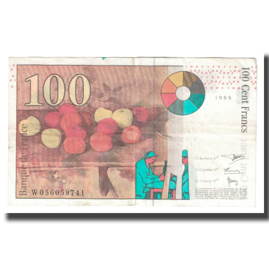 France, 100 Francs, Cézanne, 1998, BRUNEEL, BONARDIN, VIGIER, EF(40-45)