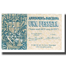Geldschein, Spanien, 1 Peseta, 1937, 1937-05-13, BARCELONA, SS