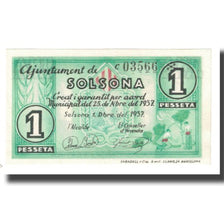 Billete, 1 Peseta, 1937, España, SOLSONA, UNC