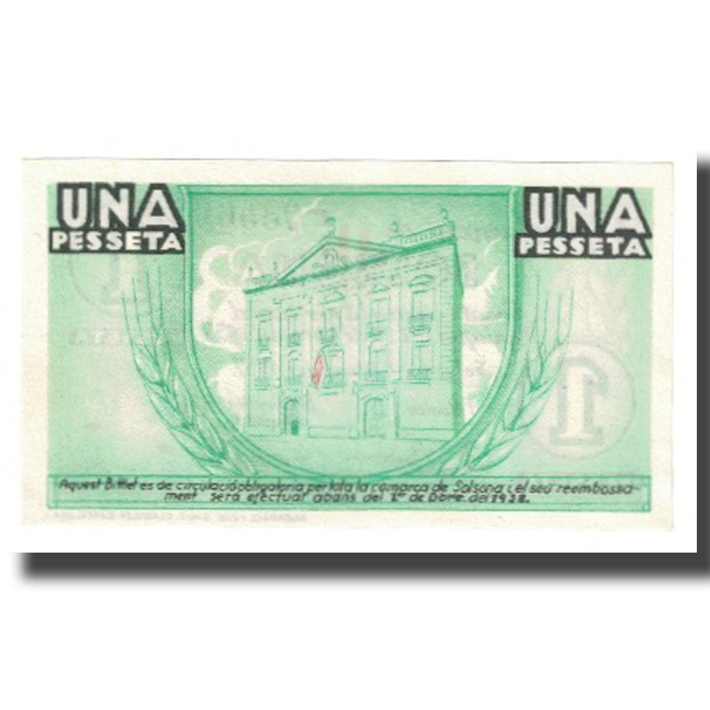 Billete, 1 Peseta, 1937, España, SOLSONA, UNC
