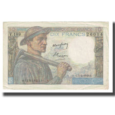 France, 10 Francs, Mineur, 1949, P. Rousseau and R. Favre-Gilly, 1949-04-07