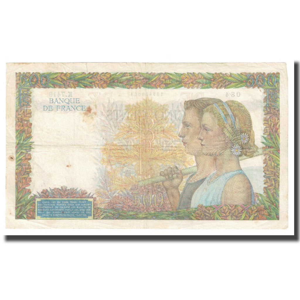 Frankreich, 500 Francs, La Paix, 1942, P. Rousseau and R. Favre-Gilly