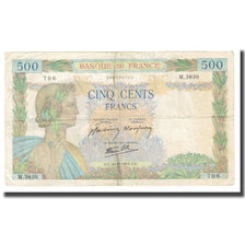 Francia, 500 Francs, La Paix, 1941, P. Rousseau and R. Favre-Gilly, 1941-10-30