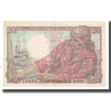 France, 20 Francs, Pêcheur, 1949, P. Rousseau and R. Favre-Gilly, 1949-11-03