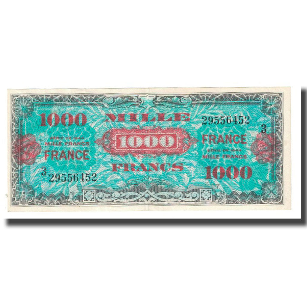 Francja, 1000 Francs, 1945 Verso France, 1944, EF(40-45), Fayette:VF27.3