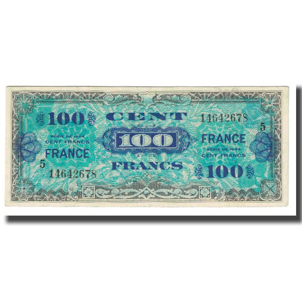 France, 100 Francs, 1945 Verso France, 1944, TTB+, Fayette:VF25.05, KM:123c