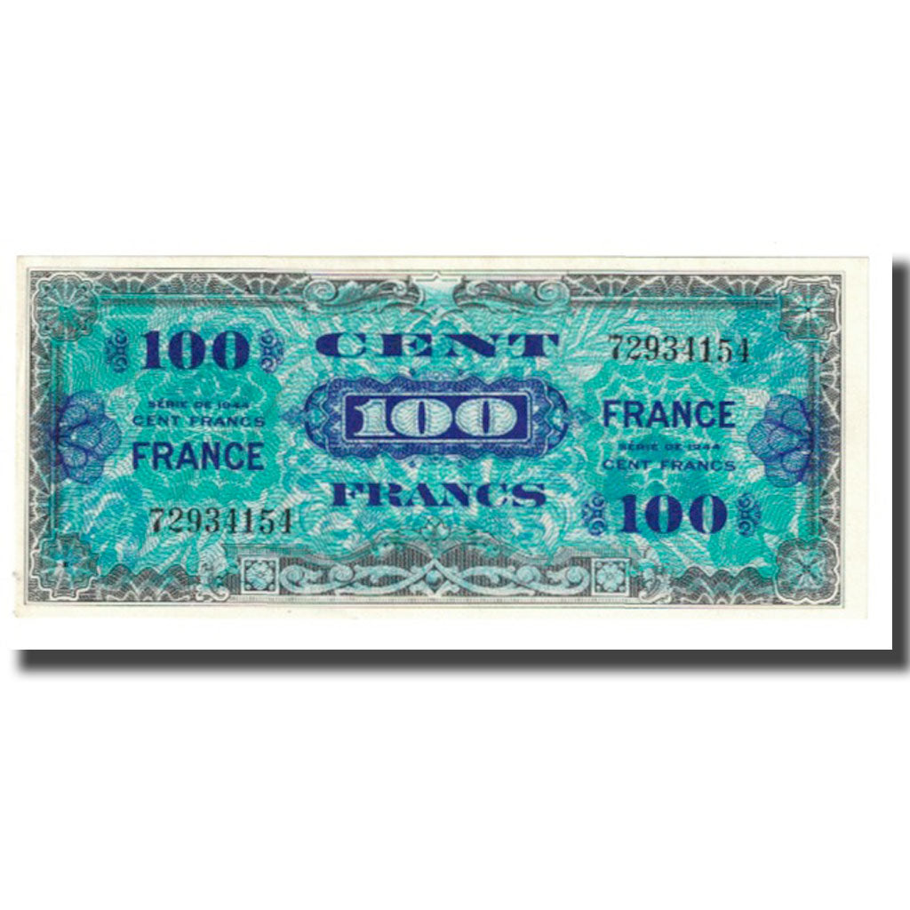 France, 100 Francs, 1945 Verso France, 1944, UNC(63), Fayette:VF25.05, KM:123c