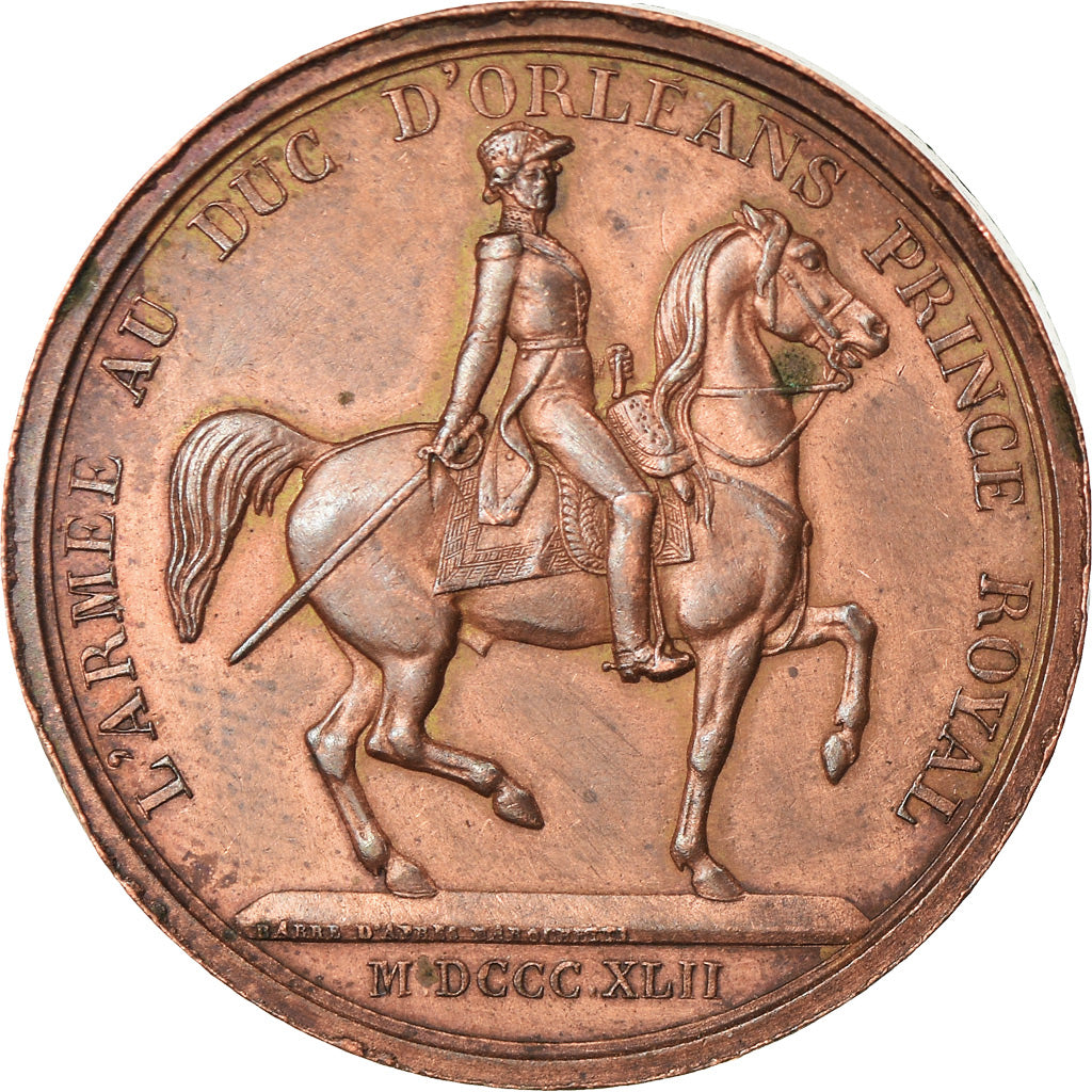 França, Medal, Louis Philippe Ier, l'Armée au Duc d'Orléans, 1842, Barre