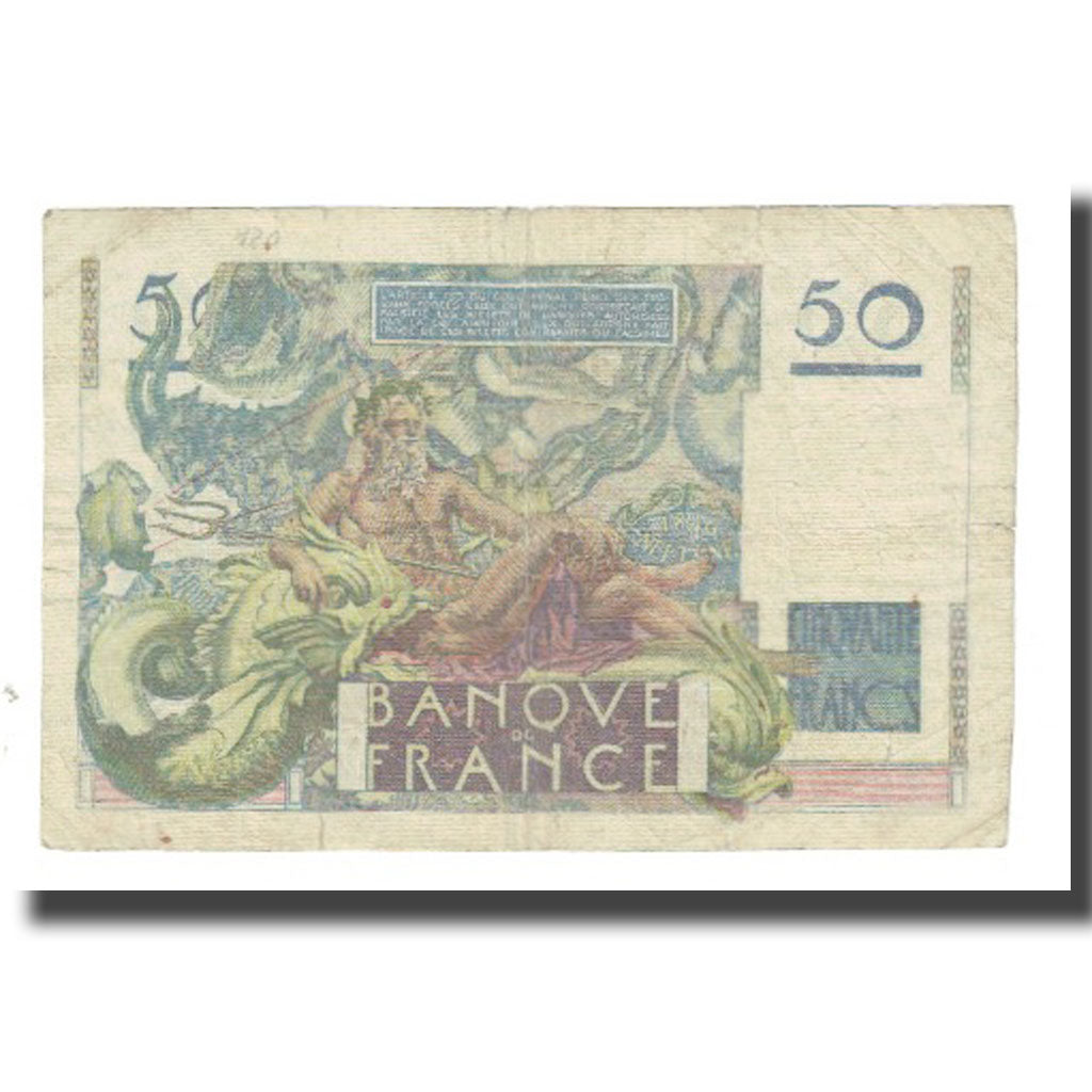 France, 50 Francs, Le Verrier, 1950, P. Rousseau and R. Favre-Gilly, 1950-06-29