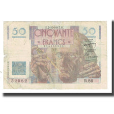 Francia, 50 Francs, Le Verrier, 1947, P. Rousseau and R. Favre-Gilly