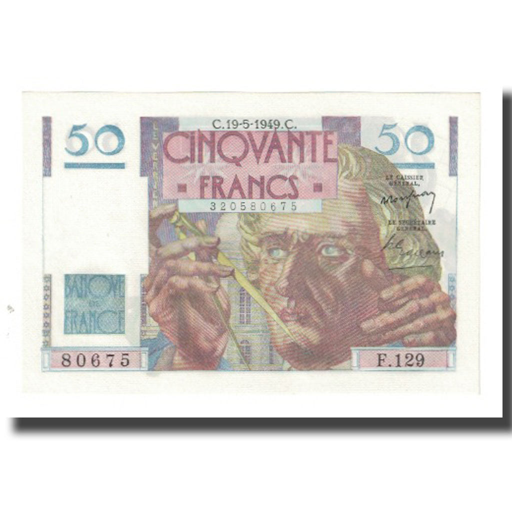 France, 50 Francs, Le Verrier, 1949, P. Rousseau and R. Favre-Gilly, 1949-05-19