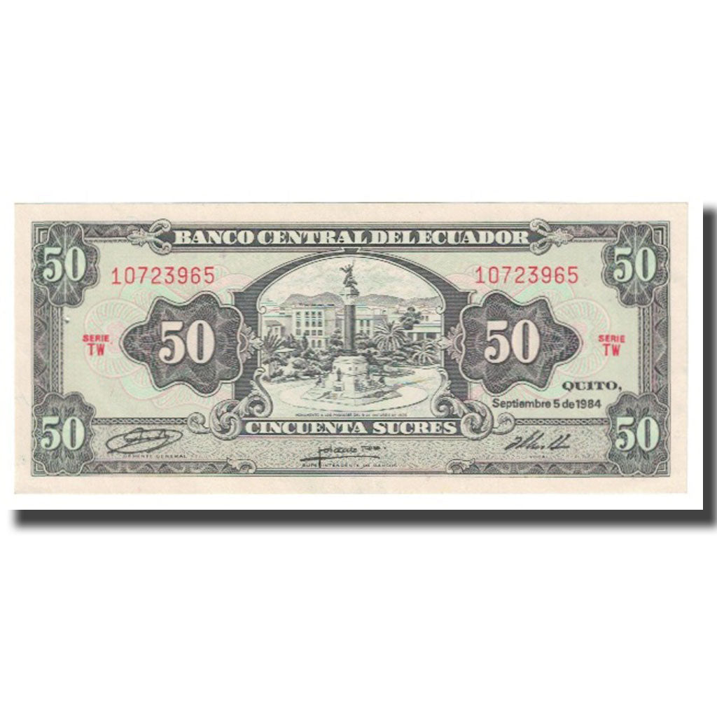Banknote, Ecuador, 50 Sucres, 1984, 1984-09-05, KM:122a, UNC(65-70)