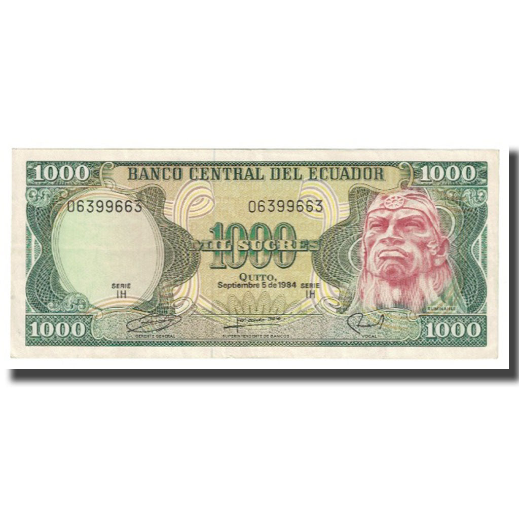 Banknote, Ecuador, 1000 Sucres, 1984, 1984-09-05, KM:125a, EF(40-45)
