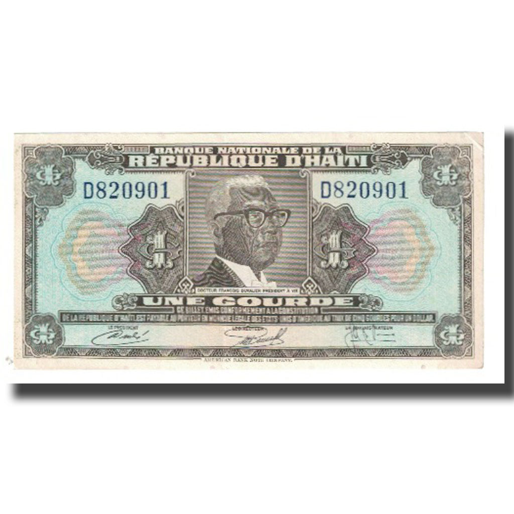 Banknote, Haiti, 1 Gourde, L.1919, KM:200a, EF(40-45)